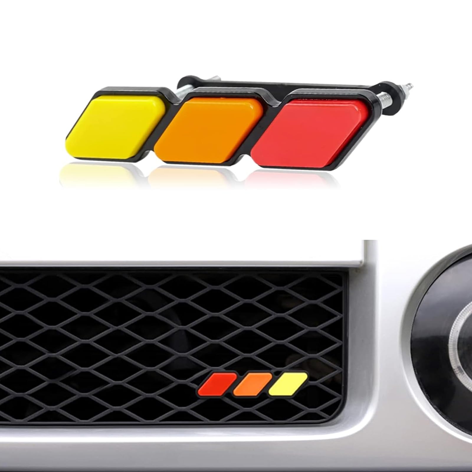 Amazon | Gseigvee 車用グリル装飾バッジ 1パック 4.7インチ x 0.98